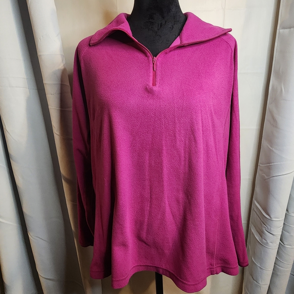 Columbia pink quarter zip fleece